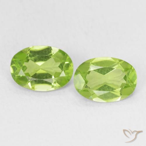 1.62ctw Natural Light Lively Green Peridot, Oval, VS