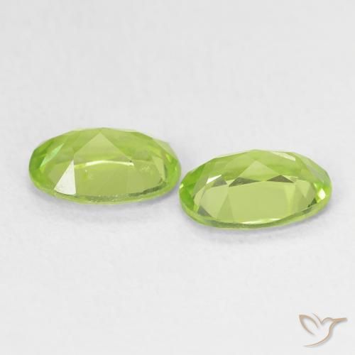 Peridot Gemstones in 7 x 5 mm (calibrated) Size for Sale, Peridot Stones in Light Lively Green Color
