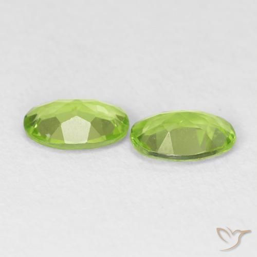 Peridot Gemstones in 7 x 5 mm (calibrated) Size for Sale, Peridot Stones in Medium Green Color