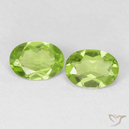 1.53ctw Naturale Verde giallastro Peridoto, Ovale, VVS-VS, Photo A