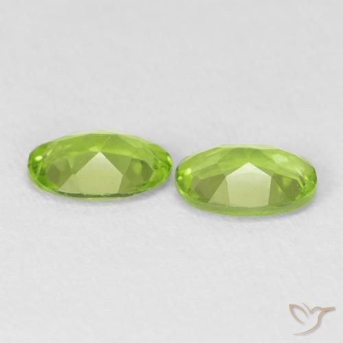Peridot Gemstones in 7 x 5 mm (calibrated) Size for Sale, Peridot Stones in Yellowish Green Color