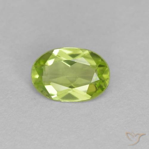 0.50ct Natural Bright Green Peridot, Oval, VS