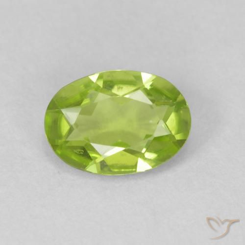 0.84ct Natural Bright Green Peridot, Oval, VVS