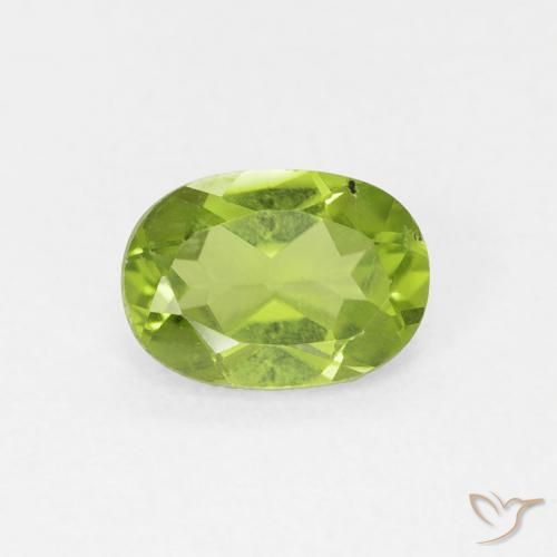 0.93ct Natural Lively Green Peridot, Oval, VS