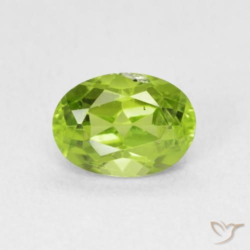 1.07ct Natural Lively Green Peridot, Oval, VS