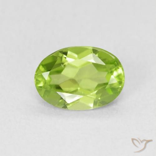0.89ct Natural Yellowish Green Peridot, Oval, VS