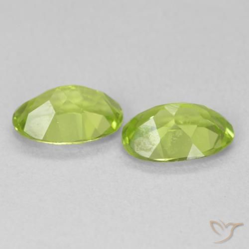 Peridot Gemstones in 7 x 5 mm (calibrated) Size for Sale, Peridot Stones in Bright Green Color