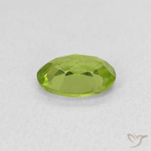 Peridot Gemstone in 6.7 x 4.9 mm Size for Sale, Peridot Stone in Lively Yellowish Green Color