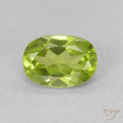 0.93ct Natural Bright Green Peridot, Oval, VS