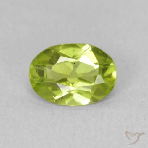 0.75ct Natural Lively Yellowish Green Peridot, Oval, VS