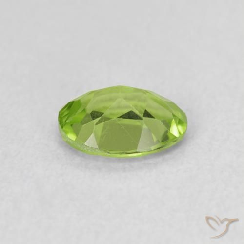 Peridot Gemstone in 6.6 x 4.9 mm Size for Sale, Peridot Stone in Medium Green Color