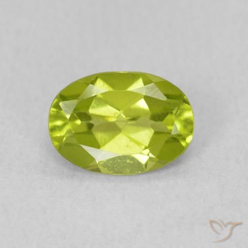 0.79ct Natural Bright Green Peridot, Oval, VS