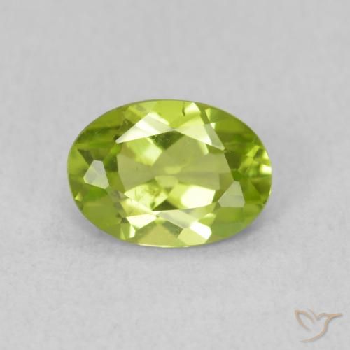 0.81ct Natural Bright Green Peridot, Oval, VS