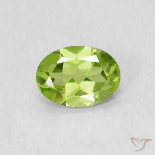 0.81ct Natural Yellowish Green Peridot, Oval, VS