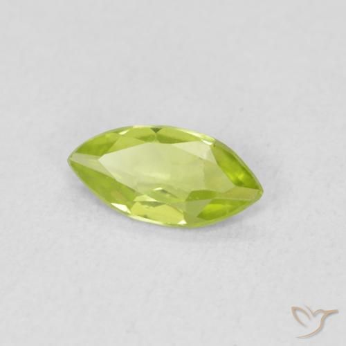 0.50 ct Green Peridot Stone, Natural Peridot in Marquise Facet Shape for Sale
