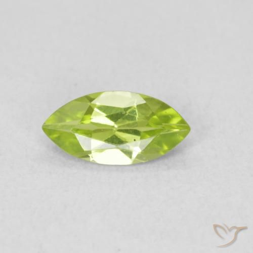 0.54ct Natural Yellowish Green Peridot, Marquise, VS