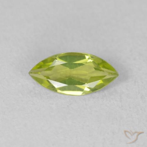 0.50ct Natural Bright Green Peridot, Marquise, VVS-VS