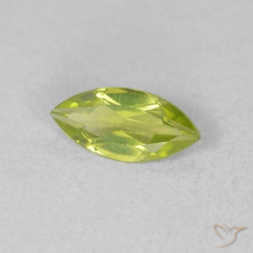 0.50 ct Green Peridot Stone, Natural Peridot in Marquise Facet Shape for Sale