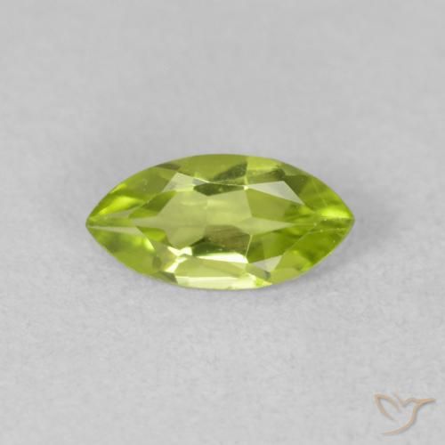 0.52ct Natural Bright Green Peridot, Marquise, VVS-VS