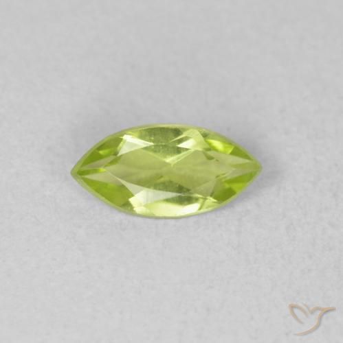 0.45ct Natural Bright Green Peridot, Marquise, VVS-VS