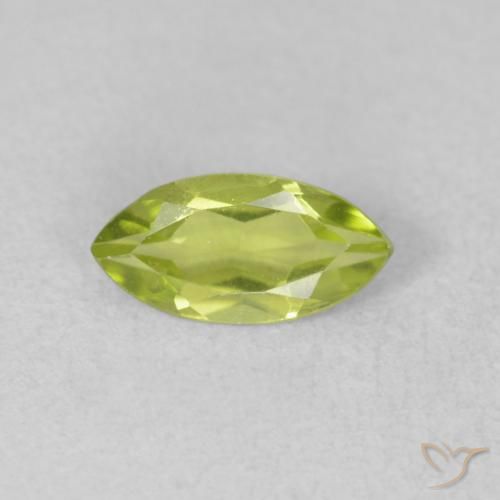 0.56ct Natural Bright Green Peridot, Marquise, VVS-VS