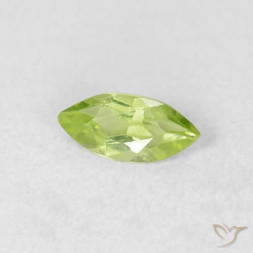 0.40 ct Green Peridot Stone, Natural Peridot in Marquise Facet Shape for Sale