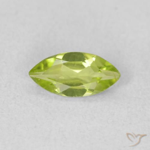0.48ct Natural Yellowish Green Peridot, Marquise, VS