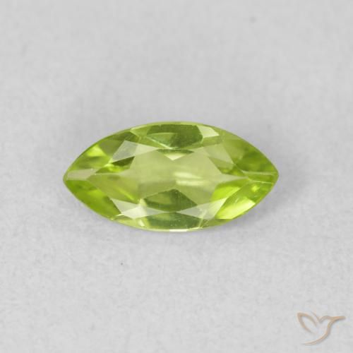0.58ct Natural Lively Green Peridot, Marquise, VS