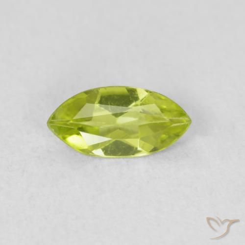 0.49ct Natural Lively Green Peridot, Marquise, VS