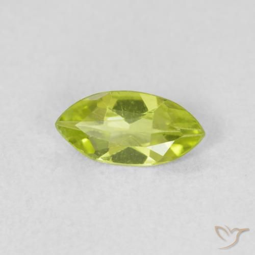 0.49 ct Green Peridot Stone, Natural Peridot in Marquise Facet Shape for Sale