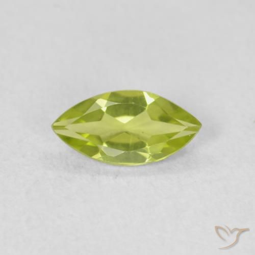 0.57ct Natural Lively Green Peridot, Marquise, VVS-VS