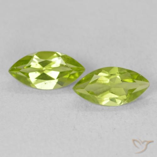 1.21 ctw Green Peridot Stones, Natural Peridot in Marquise Facet Shape for Sale