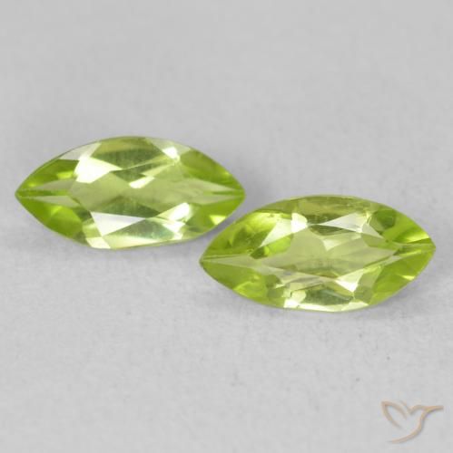 1.01ctw Natural Yellowish Green Peridot, Marquise, VS