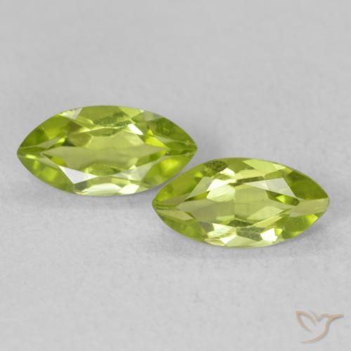 1.18ctw Natural Lively Yellowish Green Peridot, Marquise, VS