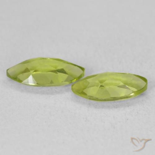 Peridot Gemstones in 8 x 4 mm (calibrated) Size for Sale, Peridot Stones in Lively Yellowish Green Color