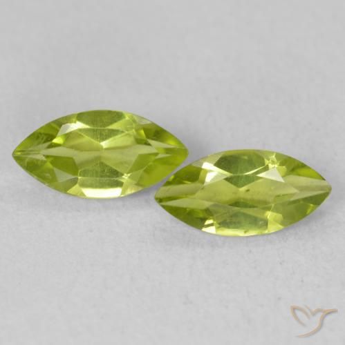 1.13ctw Natural Olive Green Peridot, Marquise, VS