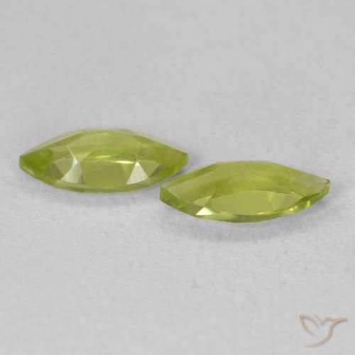 Peridot Gemstones in 8 x 4 mm (calibrated) Size for Sale, Peridot Stones in Olive Green Color