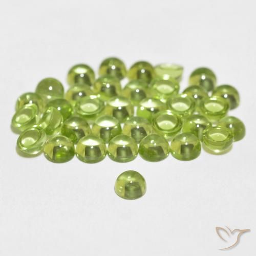 Peridot Gemstones in 4 mm (calibrated) Size for Sale, Peridot Stones in Lively Green Color