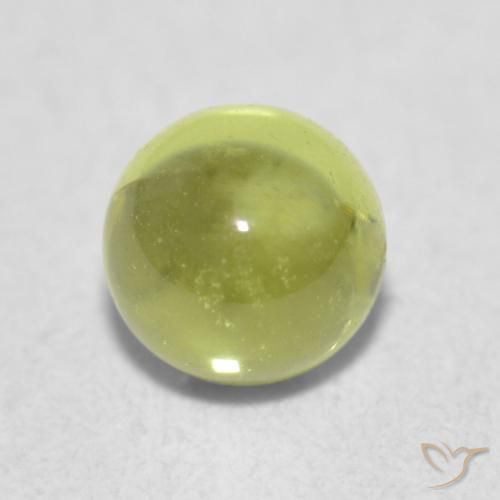 0.38ct Natural Olive Green Peridot, Round, Transparent