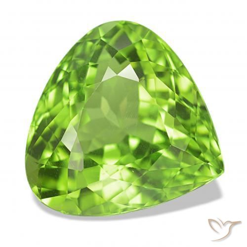 10.00 ct Green Peridot Stone, Natural Peridot in Pear Facet Shape for Sale