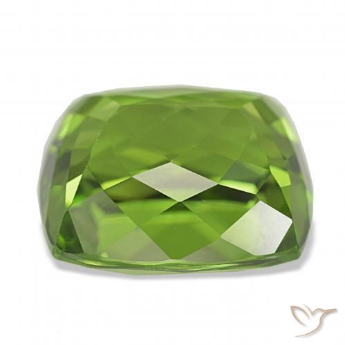 Peridot Gemstone in 13.5 x 12.7 mm Size for Sale, Peridot Stone in Medium Green Color