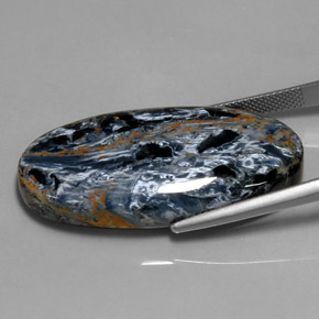 Pietersite Gemstone in 37.7 x 18.5 mm Size for Sale, Pietersite Stone in Multicolor Color