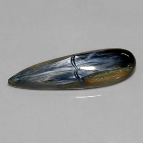 6.91 ct Multicolor Pietersite Gemstone, Pietersite Gem in Pear Cabochon Shape for Sale.