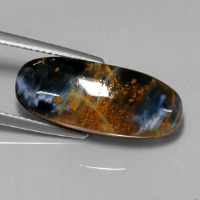 10.81 ct Multicolor Pietersite Stone, Natural Pietersite in Oval Cabochon Shape for Sale