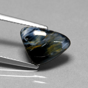 2.67 ct Multicolor Pietersite Stone, Natural Pietersite in Trillion Cabochon Shape for Sale