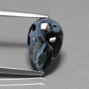 2.16 ct Multicolor Pietersite Stone, Natural Pietersite in Pear Cabochon Shape for Sale