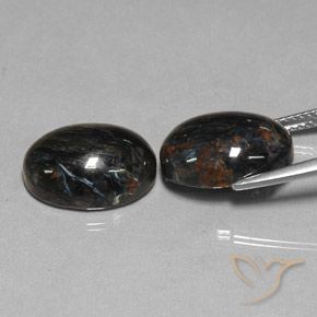 Pietersite Gemstones in 14 x 10 mm (calibrated) Size for Sale, Pietersite Stones in Black Color