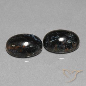 12.75 ct Oval Pietersite, 14.1 x 10.2 mm From China, Photo A