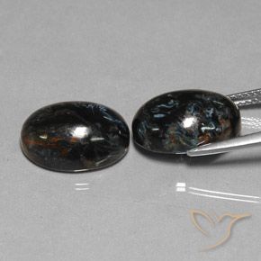 Pietersite Gemstones in 14 x 10 mm (calibrated) Size for Sale, Pietersite Stones in Black Color