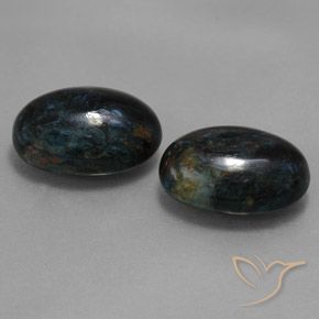 11.78 ctw Black Pietersite Stones, Natural Pietersite in Oval Cabochon Shape for Sale